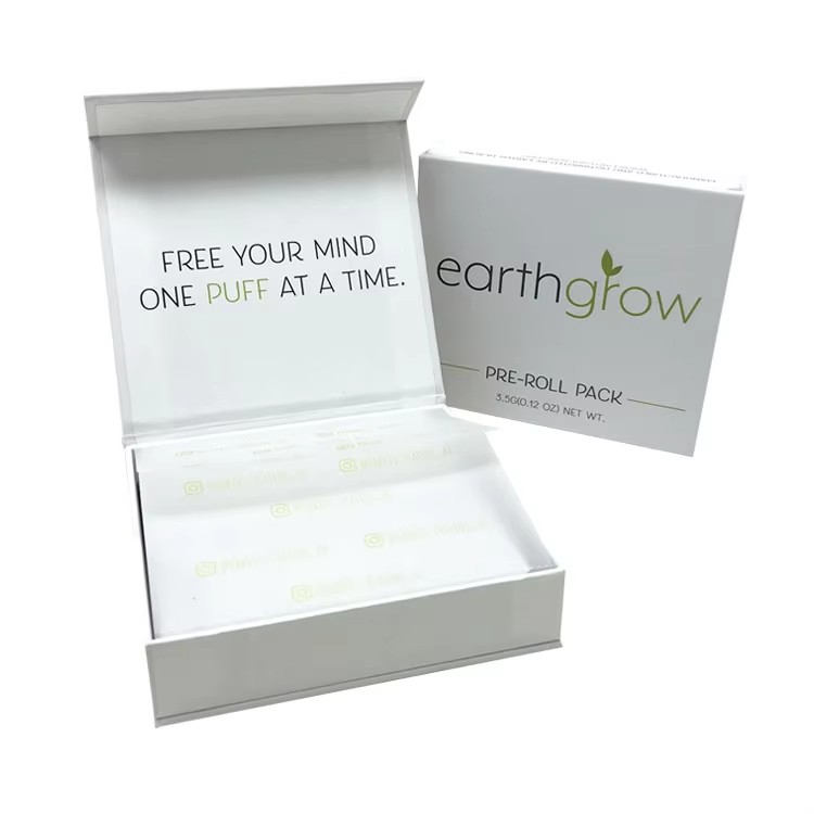  Custom Printing logo 7 pack Cigarette  pre roll packaging Gift Box with Magnet Closure