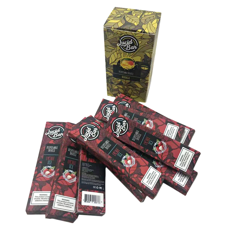 Custom printed logo puff liquides gigarette 25000 packaging POP display paper boxes